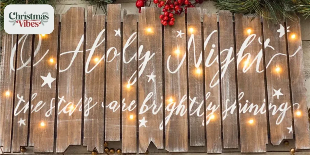 Decorating Wooden Signs for Rustic Christmas Home Décor