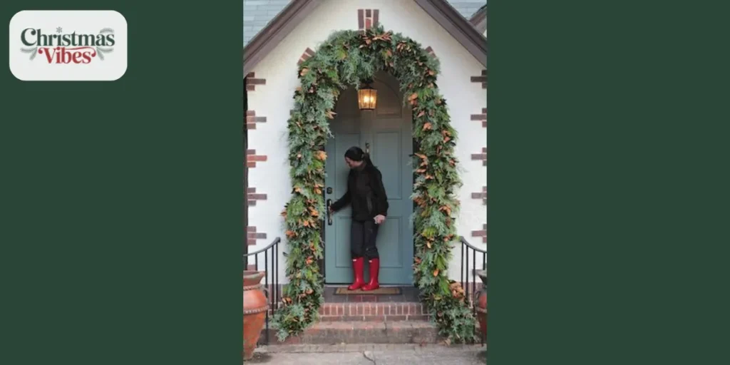 Full Pine Garland Door Frame