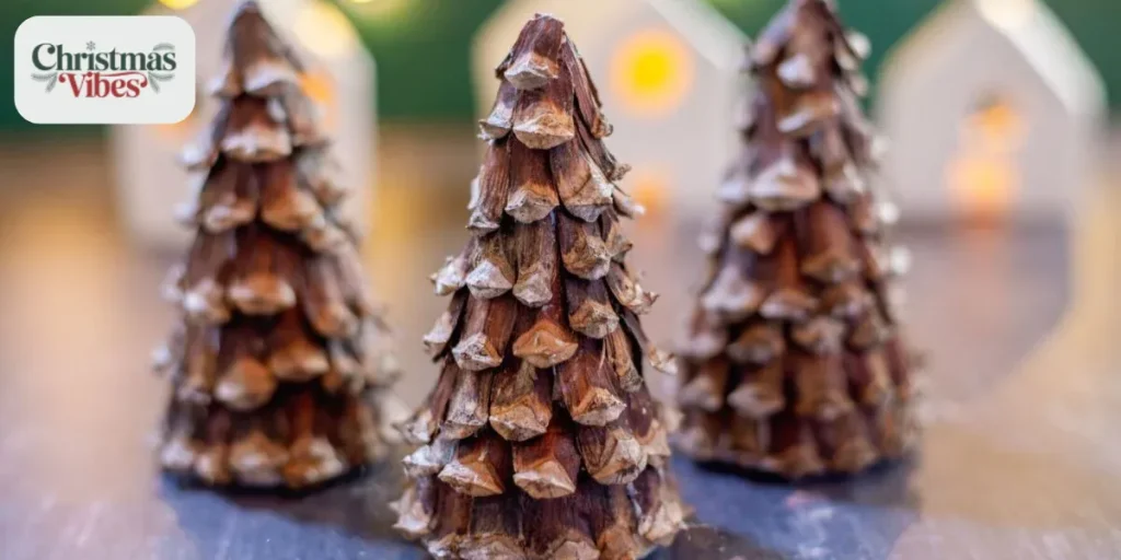 Painted Pinecones for Rustic and Affordable Christmas Décor