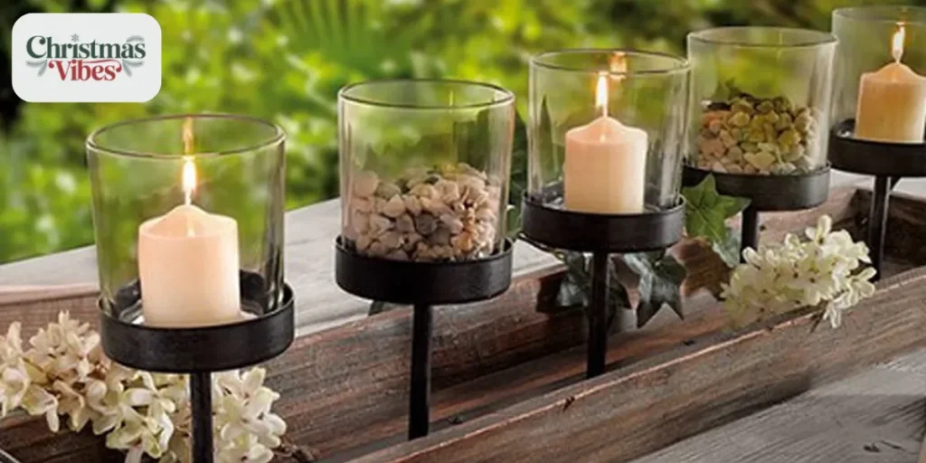 Rustic Wood Tray Centerpiece