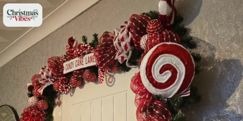 Red and White Candy Cane Door Style