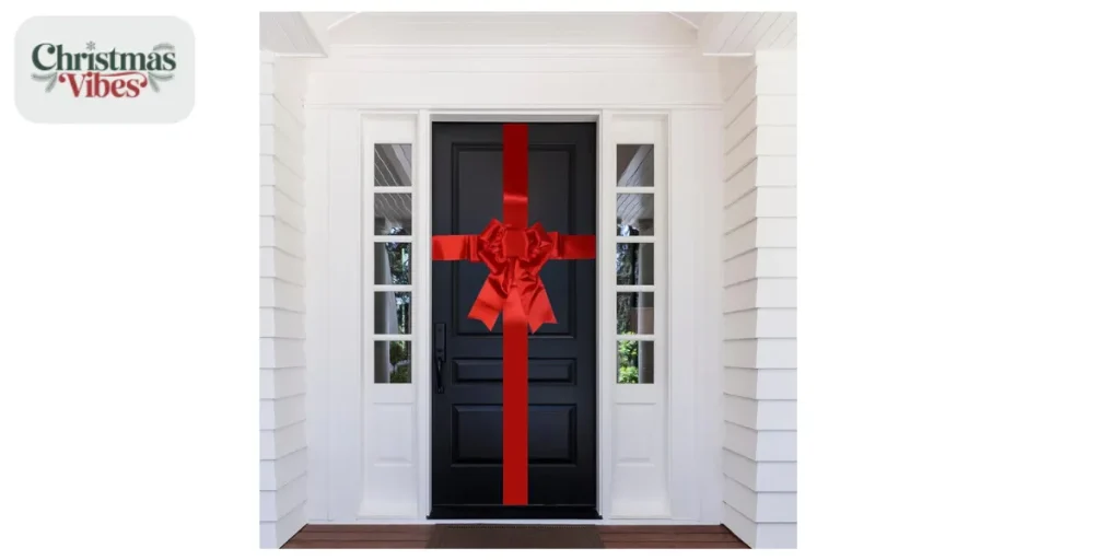 Traditional Red Bow Door Design